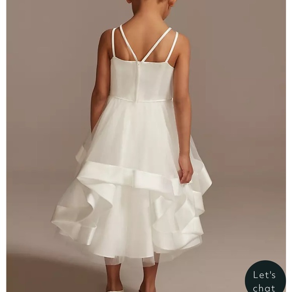 David's Bridal Elegant White Dress - Picture 2 of 8